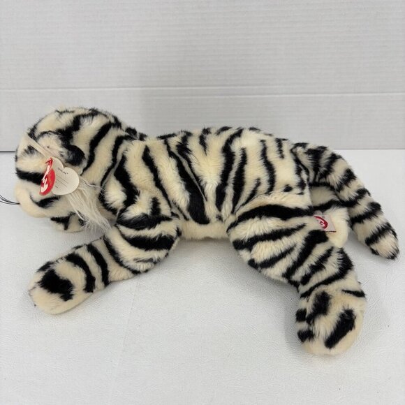 Ty Classic Streaks White Siberian Tiger Plush Stuffed Animal Toy Vintage 2003 - Picture 3 of 13